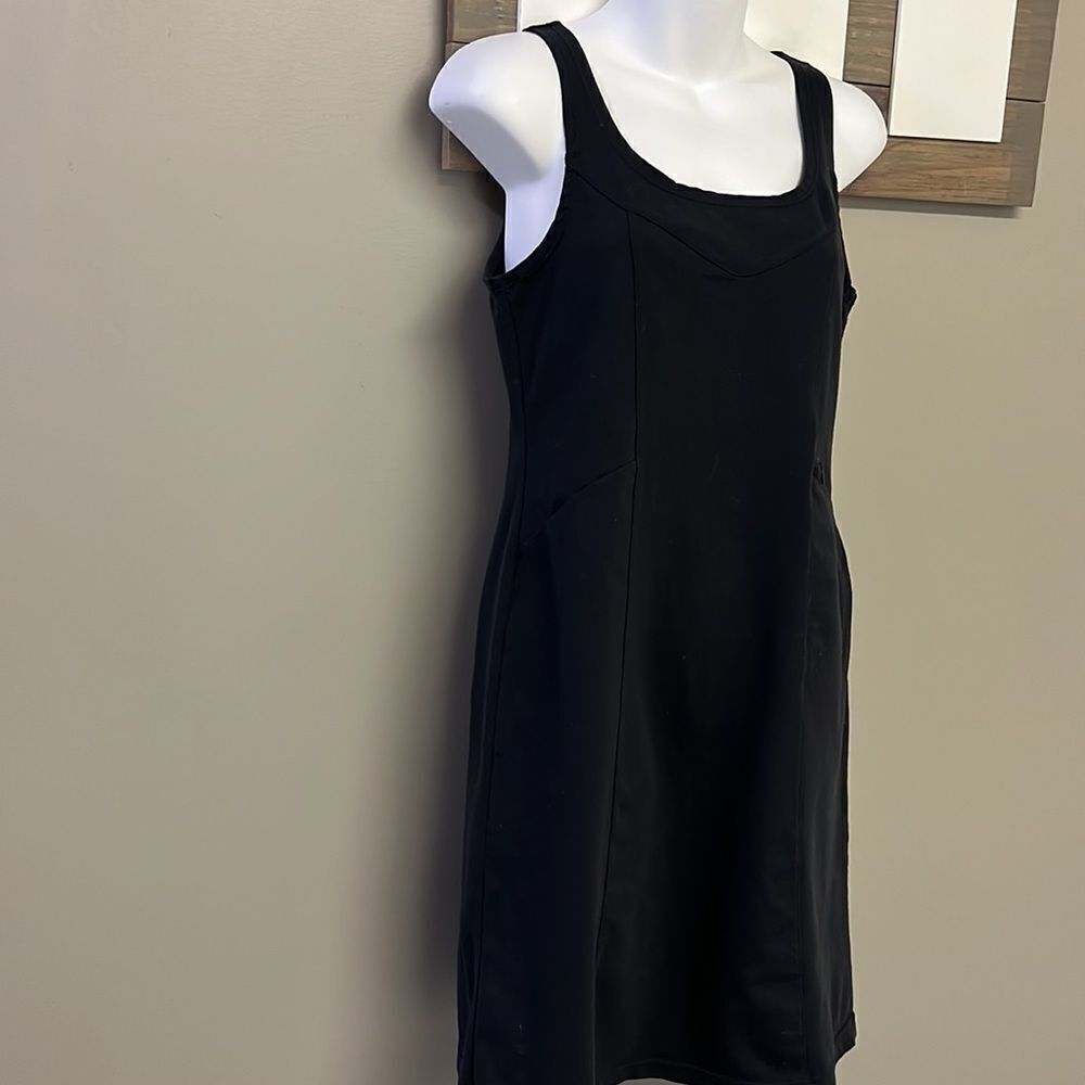 Athleta Black Sleeveless Tenniscore Athletic Mini Pullover Pleated Dress-Small - Picture 5 of 11